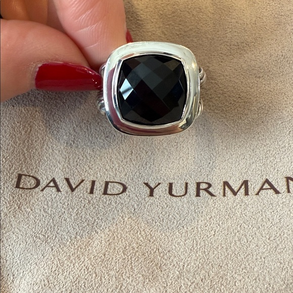 David Yurman Albion Collection, Sterling Silver Black Onyx Ring, - Picture 8 of 9